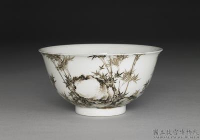 图片[2]-Bowl with ink bamboo and rocks in falangcai painted enamels, Qing dynasty, Yongzheng reign (1723-1735)-China Archive